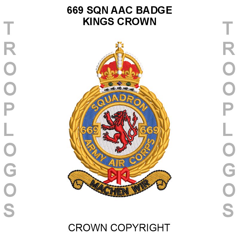669 Sqn AAC Badge Kings Crown