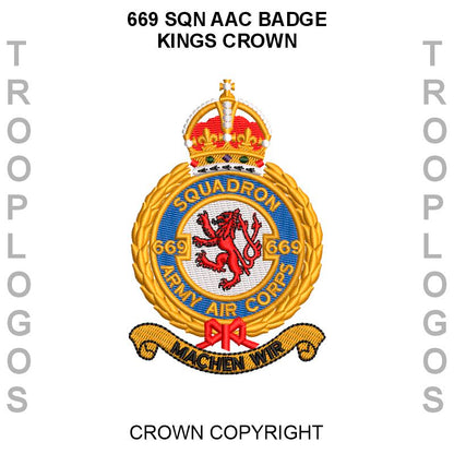 669 Sqn AAC Badge Kings Crown
