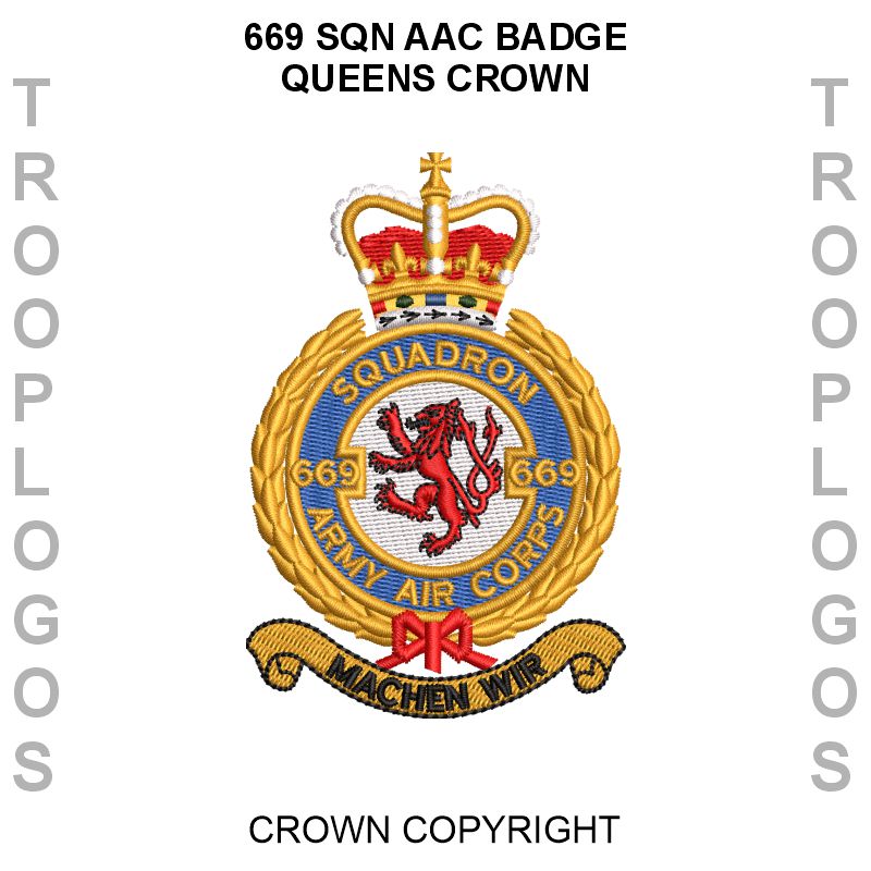 669 Sqn AAC Badge Queens Crown
