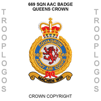 669 Sqn AAC Badge Queens Crown