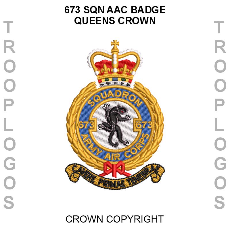 673 Sqn AAC Badge Queens Crown