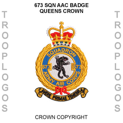 673 Sqn AAC Badge Queens Crown