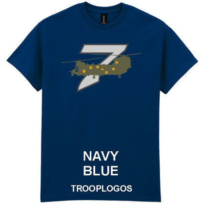No 7 Sqn Chinook Printed Cotton T-shirt