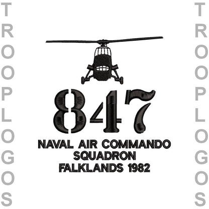 Naval Air Commando Squadron Falklands 1982 Printed Cotton T-shirt