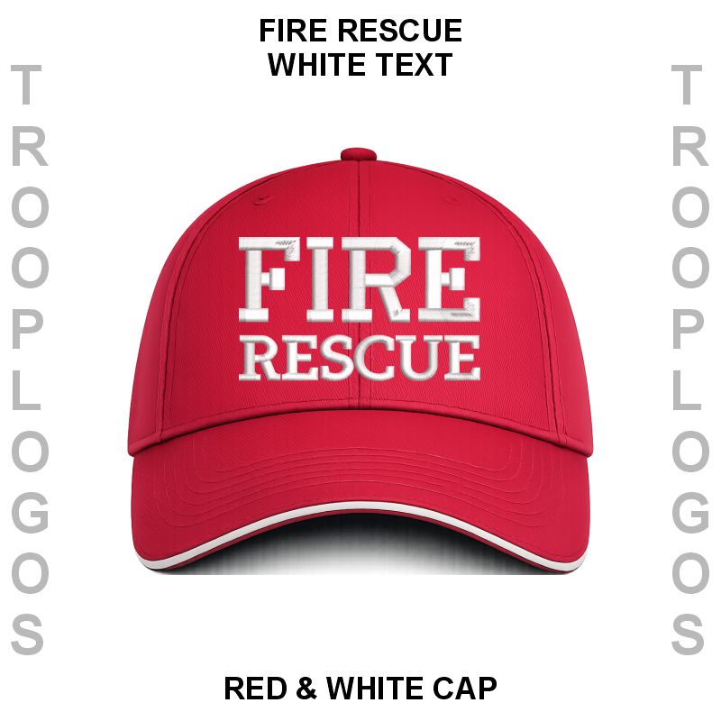 Thin Red Line Fire Rescue Embroidered Baseball Cap