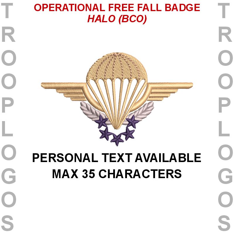 Operational Free Fall Badge HALO BCO