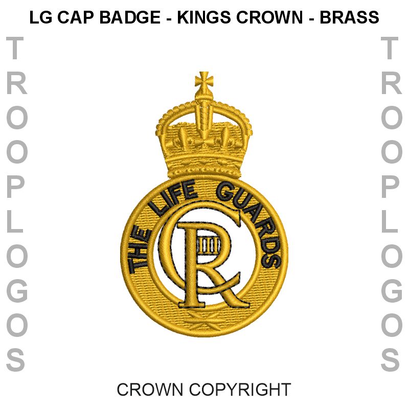 LG Cap Badge Brass Kings Crown