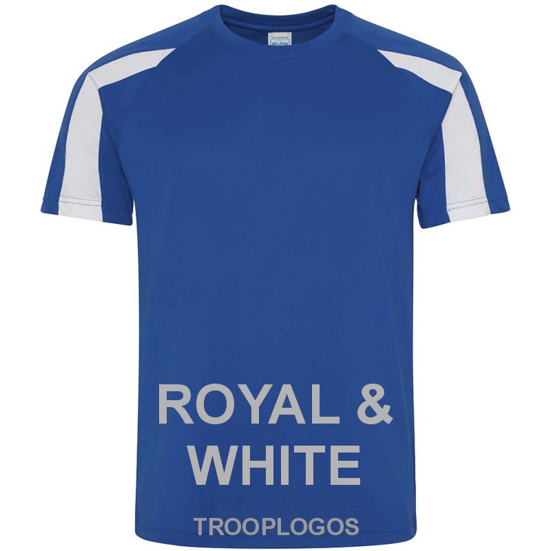 Plain Sports Wicking Contrast T-shirt