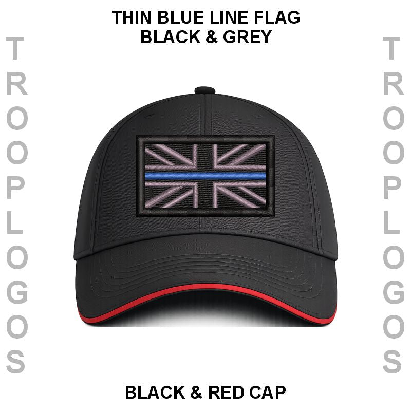 Thin Blue Line Embroidered Baseball Cap