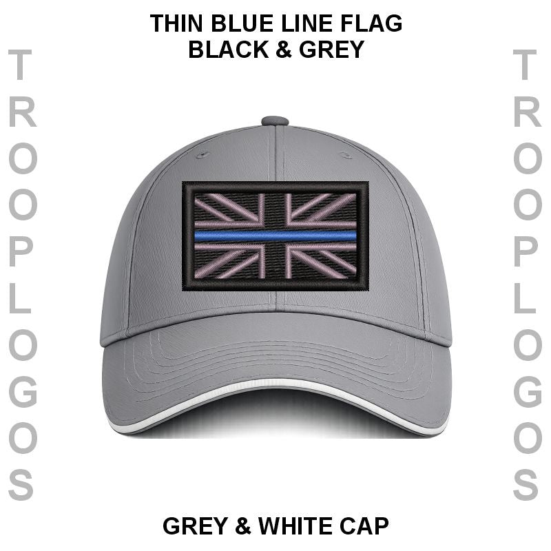Thin Blue Line Embroidered Baseball Cap