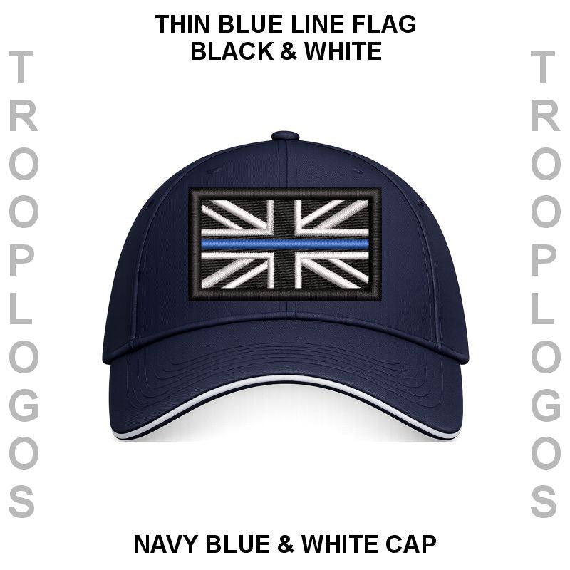 Thin Blue Line Embroidered Baseball Cap