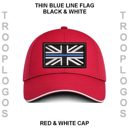 Thin Blue Line Embroidered Baseball Cap