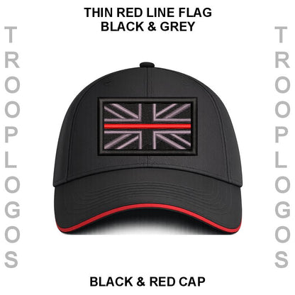 Thin Red Line Fire Rescue Embroidered Baseball Cap