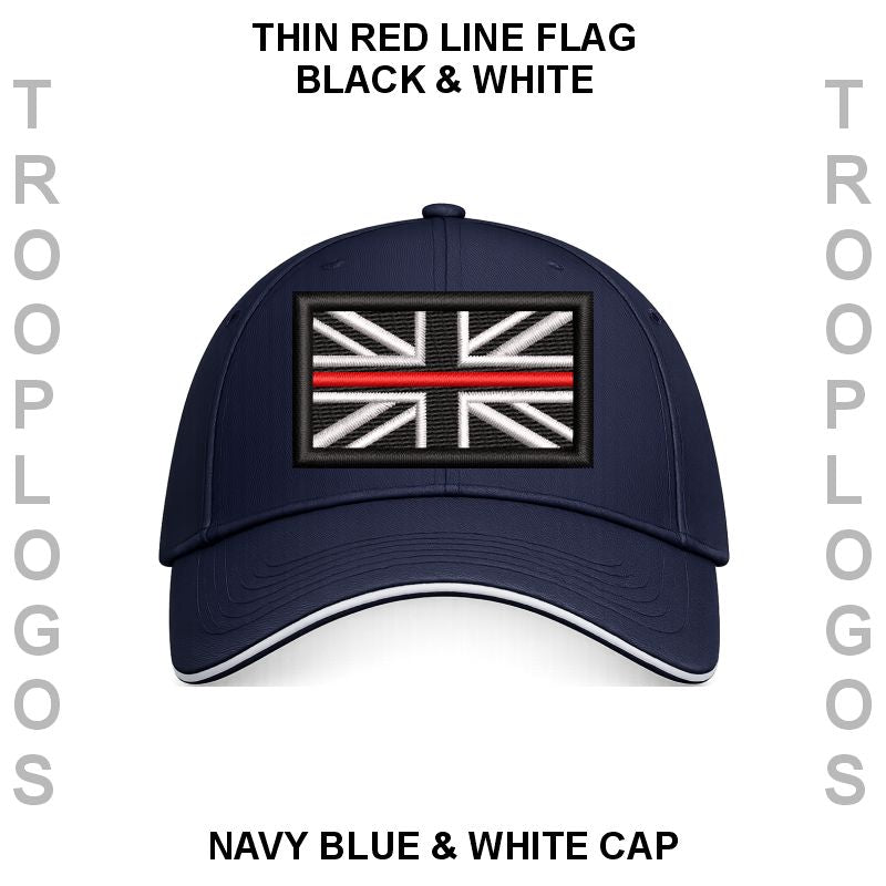 Thin Red Line Fire Rescue Embroidered Baseball Cap