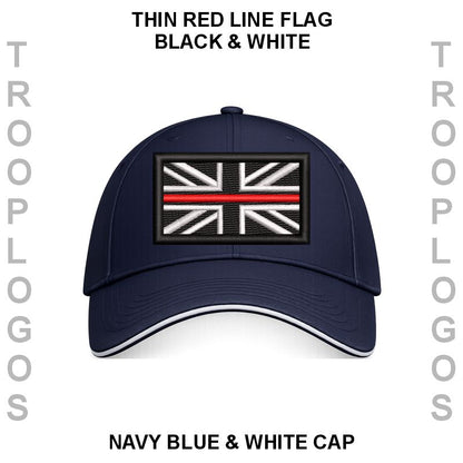 Thin Red Line Fire Rescue Embroidered Baseball Cap
