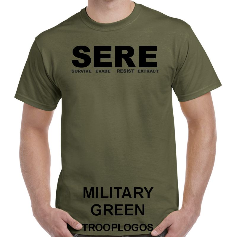 SERE Survive Evade Resist Extract Printed Cotton Unisex T-shirt