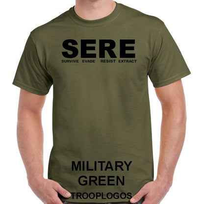SERE Survive Evade Resist Extract Printed Cotton Unisex T-shirt