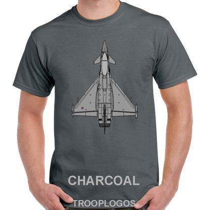 RAF Typhoon Top View Printed Cotton T-shirt
