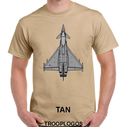 RAF Typhoon Top View Printed Cotton T-shirt